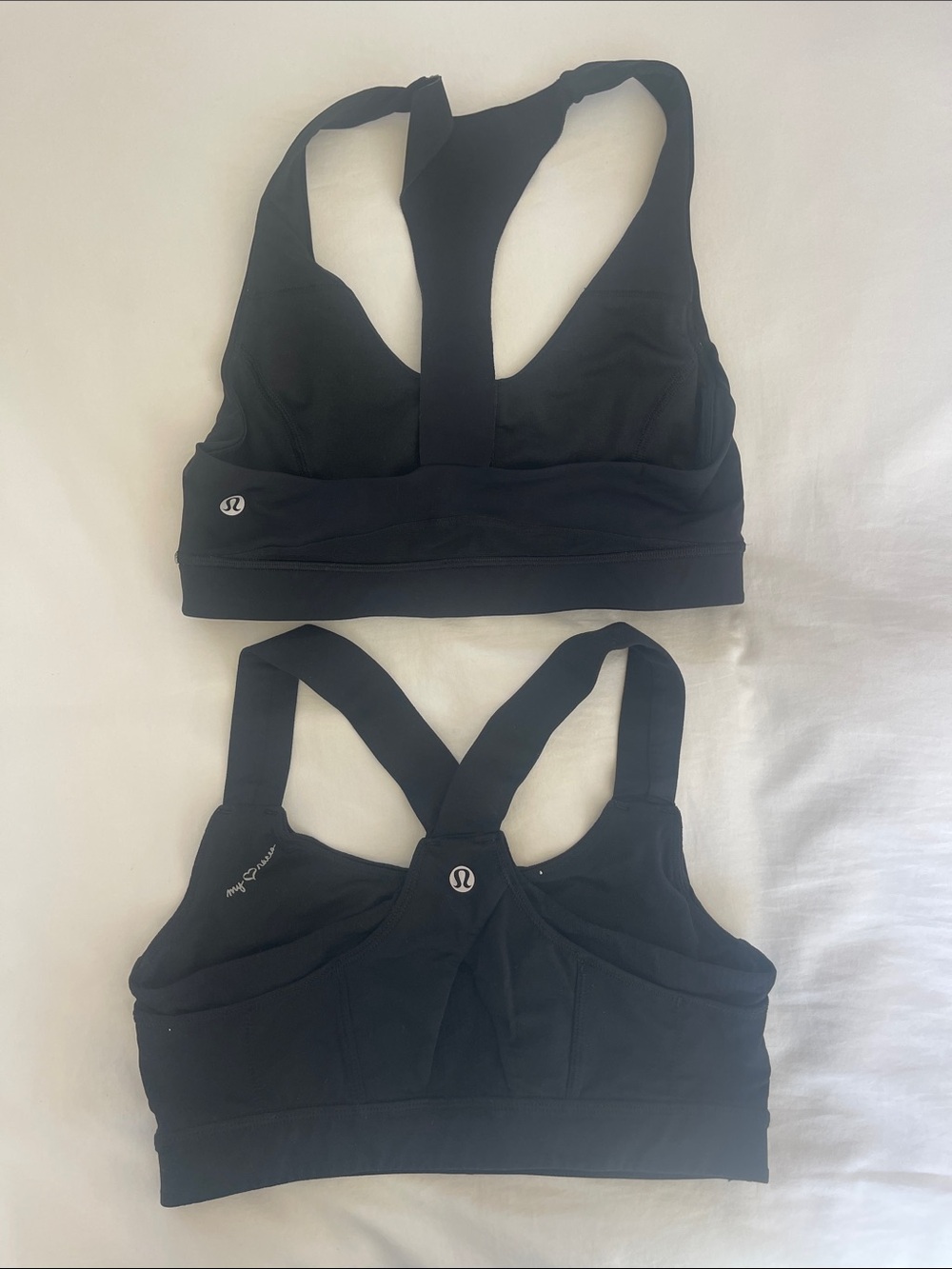 lululemon athletica Black Racerback Support Sports Bra Duo